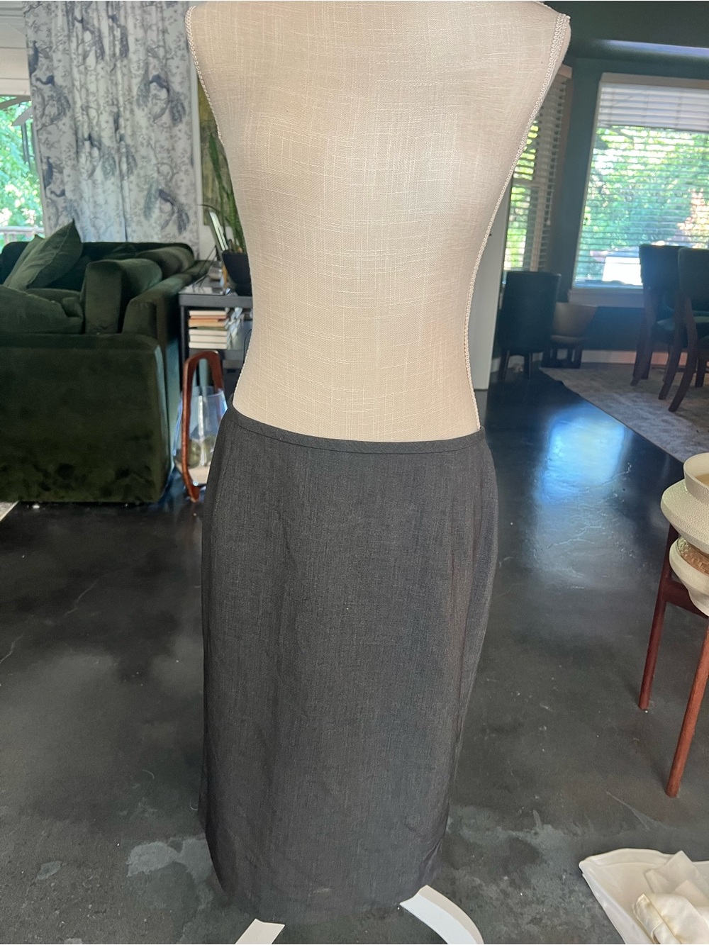 Calvin Klein Charcoal Pencil Skirt